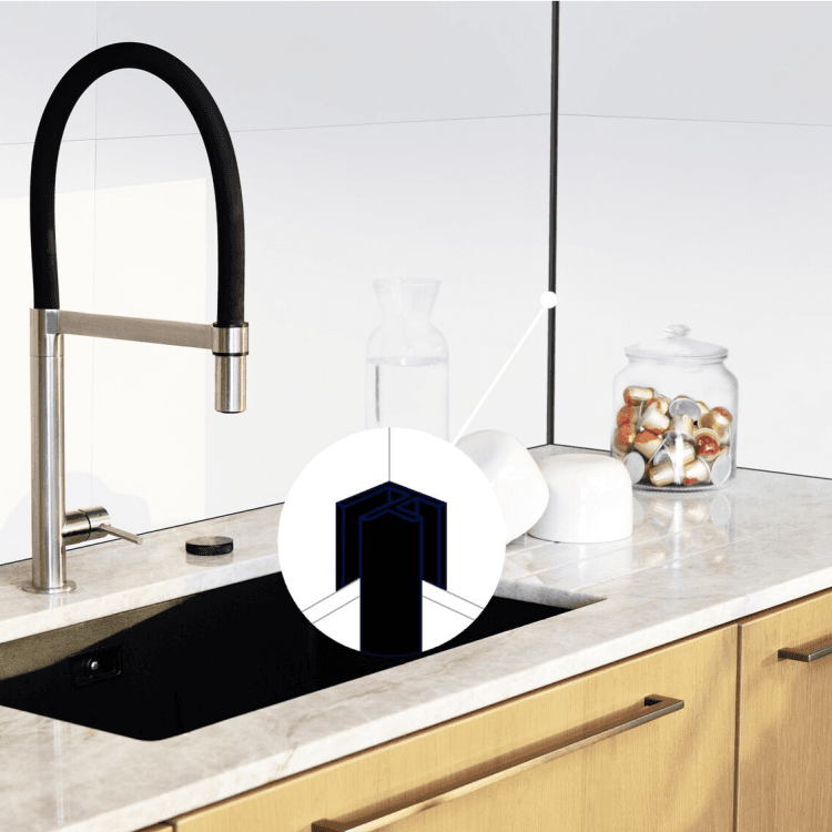 Profile mural alu angle universel noir pour Senso Wall Gerflor - 260 cm x 2 cm x 0.16 cm