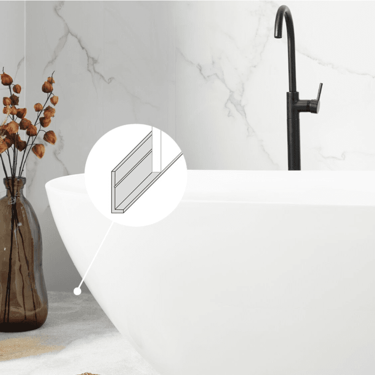 Profile mural alu profil de depart alu pour Senso Wall Gerflor - 260 cm x 1.62 cm x 0.12 cm